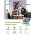 thumbnail image 3 of Yeacher 2 Pack Indoor Thermometer Hygrometer: 3.34in LCD Screen Temperature Gauge Humidity Monitor, Air Comfort, 3 of 8