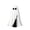 A002- B, variant on Halloween Ghost Decorations, Cute Ghost Decor with Checkered Bow, Small Pumpkin Accent, Indoor Halloween Table Decor for Home Party Fall Display 1 Set