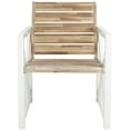 thumbnail image 4 of SAFAVIEH Irina Outdoor Patio Acacia Armchair, White/Oak, Set of 2, 4 of 8