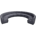 thumbnail image 4 of Maklaine 11-Piece Modular Contemporary Velvet Sectional Sofa in Gray, 4 of 7