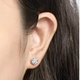thumbnail image 4 of "GRA Certified D Color VVS1 Moissanite Solitaire Stud Earrings | 1CT-4CT | Push Back", 4 of 4
