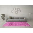 thumbnail image 3 of Ahgly Company Indoor Round Abstract Pink Modern Area Rugs, 7' Round, 3 of 4