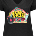 thumbnail image 4 of Inktastic I'm a 50's Kid 1950's Style Birthday Jukebox Women's Plus Size V-Neck T-Shirt, 4 of 5