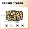 thumbnail image 3 of Cauagu Cute Cow Print Sunflower D for 4 Slice Toaster Cover (11.4''×7.9''×7.5'') Bread Machine Cover Toaster Protector Kitchen Appliance Dust Cover, 3 of 7