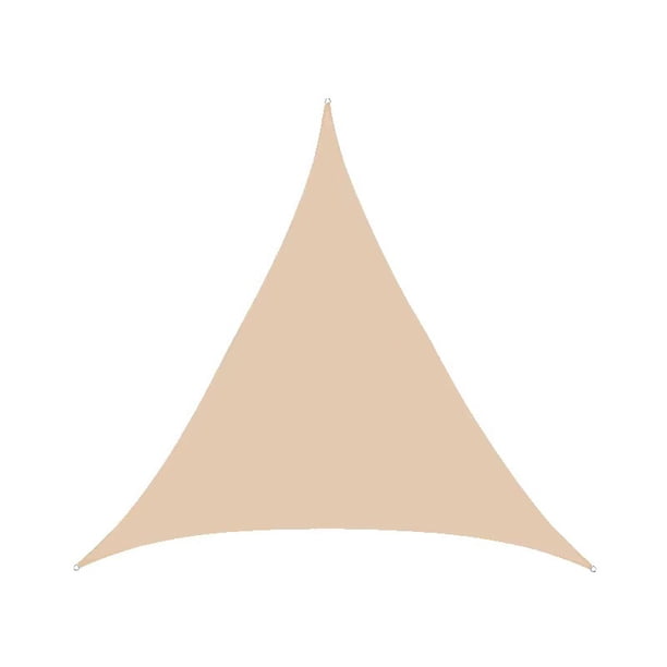 Parasol personalizado Triángulo de cuatro × cuatro × 4 metros Toldo de vela triangular para bloque UV para instalaciones y actividades al aire libre, Crema,