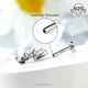 thumbnail image 3 of Silver Curved Cartilage Earring 925 Helix 16G CZ Flat Back 6/8mm, 3 of 5