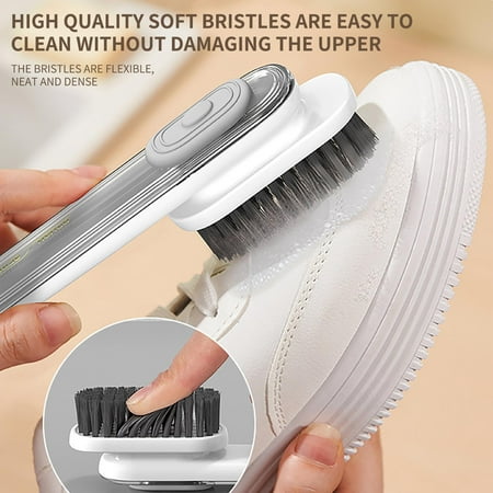 

Oggfader Multi Functional Liquid Added Shoe Brush Washing Brush Household Press Type Cleaning Shoe Brushing Shoe Brushing No Damage To The Shoe Brush White