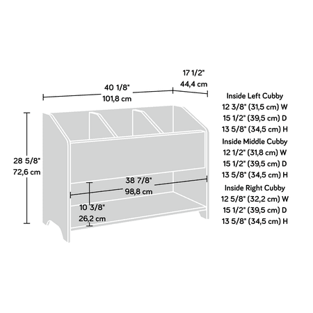 Sauder - Pinwheel 1-Shelf Bookcase - Soft White
