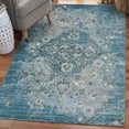 thumbnail image 5 of Luxe Weavers Victoria 4620 Distressed Floral Area Rug Carpet, Blue / Size 2x3, 5 of 6