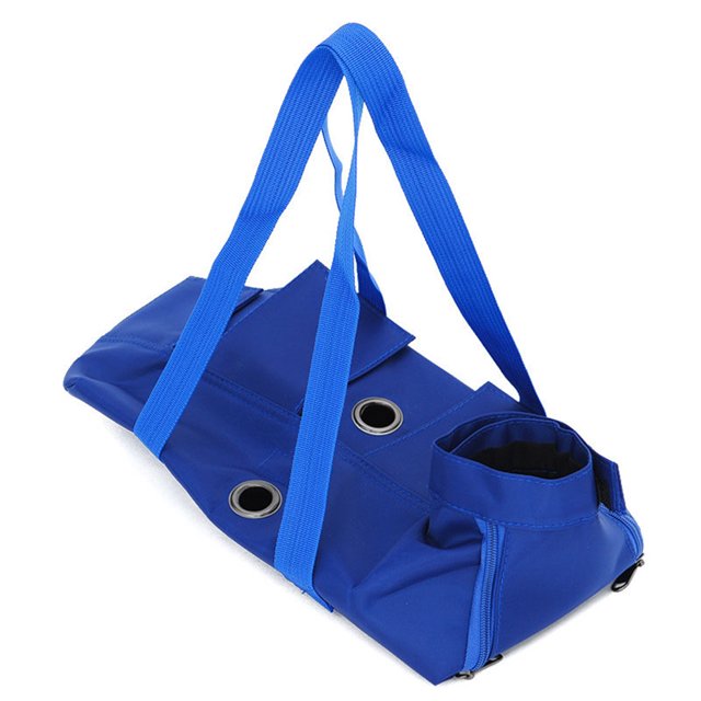 CAROOTU Multi-Function Dog/Cat Grooming Restraint Bags for Bathing Washing Trimming Nail Green/Blue