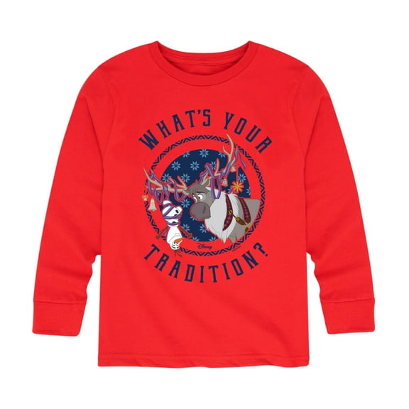 Frozen 2 - Whats Your Tradition - Toddler And Youth Long Sleeve Graphic T-Shirt