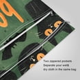 thumbnail image 3 of 2 Pack Wet Dry Bags,Black Cats with Orange Eyes Waterproof Reusable Dual Zipper Bags for Swimwear, Gym Clothes, Toiletries, Baby Diapers, 3 of 8