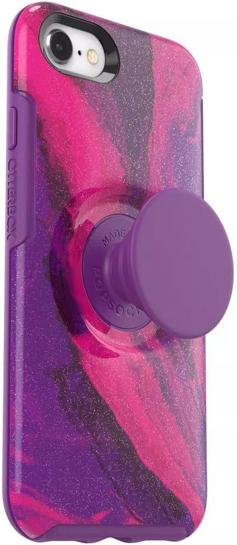OtterBox + Pop Symmetry Series Case for iPhone SE 3rd & 2nd gen & iPhone 8/7 Only - Not Plus - Non-Retail Packaging - Berry Flow