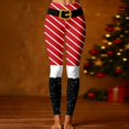 thumbnail image 2 of Christmas Leggings for Women High Waisted Santa Claus Print Ankle Length Seasonal Printed Leggings Soft Brushed Pants, 2 of 4