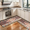 thumbnail image 3 of Kitchen Rugs Sets Of 2,Boho Red Southwestern Ethnic Pattern Anti Fatigue Kitchen Mat Rugs Non Slip Washable,Decorative Kitchen Floor Mats for Kitchen,Sink,Laundry,17"x47"+17"x47", 3 of 5