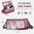 thumbnail image 4 of Fashion Small Crossbody Bag for Women,Cell Phone Purse Women's Shoulder Handbags Wallet Purse with RFID Blocking Credit Card Slots Zip Small Crossbody Bag Wrist strap/Shoulder strap - Red, 4 of 11