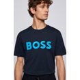 thumbnail image 3 of BOSS Men's Cotton-Blend T-Shirt with Logo Graphic Print, 3 of 5