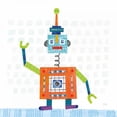 thumbnail image 3 of Averinos, Melissa 15x15 Black Modern Framed Museum Art Print Titled - Robot Party III on Squares, 3 of 5