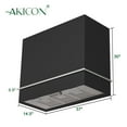 thumbnail image 7 of Akicon Range Hood 36 Inch, 600 CFM Stainless Steel Vent Hood with Powerful Range Hood Insert, Modern Square Kitchen Hood with 3 Speed Control, LED Lights, Baffle Filters, Wall Mounted (AK-HS36HA-JBN), 7 of 7