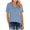 Blue, variant on DxhmoneyHX Womens 3/4 Sleeve Shirts Sparkly Sequined Crew Neck Basic Tunic Tops Causal Loose Fit Performances Blouse