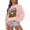 Light Pink, variant on Women Halloween Sweatshirt Skull Dead Inside But Caffeinated Graphic Long Sleeve Crewneck Pullover Fall Winter Daily Top