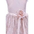 thumbnail image 2 of Flower Girl Dress Curly V-Neck Rose Embroidery AllOver for Little Girl Champagne 4 JKS.2066, 2 of 2