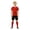 outfits 25#Red, variant on WAYUTE Kids Boys Short Sleeve V Neck Breathable T Shirt and Shorts Stretchy Soccer Shirt for Youth Sports Athletic Casual Clothes Sets