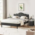 thumbnail image 2 of VECELO 3-Piece Bedroom Set Queen Size Metal Bed Frame and 2 Black Nightstand, 2 of 9
