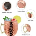 thumbnail image 3 of Moscow Mule Mug 550ml  Pure Copper Cocktail Cup for Bartenders, Home Bar, Whiskey, Vodka, Beer, Chilled Drinks, Party Gift, 3 of 8