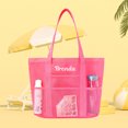 thumbnail image 2 of Bolsa De Playa Personalizada Con Nombre Bordado Y Color De Bordado | Bolsa De Malla Personalizada Para Mujer Bolso De Hombro Plegable Para Piscinas Bolsa De Playa Para Viajes Bolsas De Almacenamien, 2 of 6