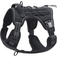 thumbnail image 1 of Arnés antitirones para perros, arnés táctico transpirable y ajustable, fácil de poner para perros pequeños y medianos, chaleco reflectante duradero, material de grado militar, talla M, negro., 1 of 5