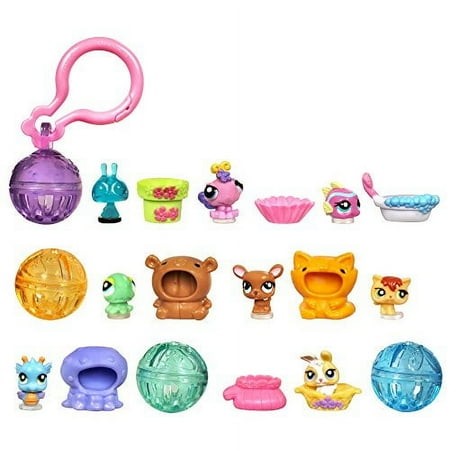 Littlest Pet Shop Teensies Intro Pack Series 2 - Clubhouse, Backyard, Beach, and Garden Pets