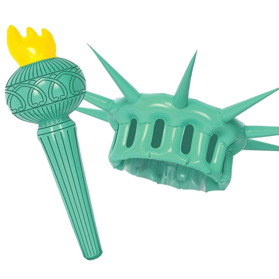 Inflatable Statue Of Liberty WearableSet, crown�22.25" & torch�17.5", (1/Pkg)