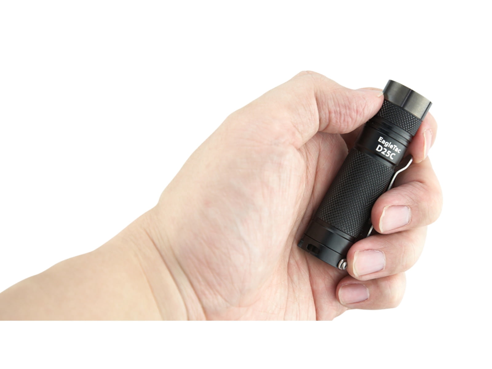 EAGTAC D25C RC Clicky Flashlight, XP-G2 R5 NW LED, 352lm,1xCR123A,1x16340, Black
