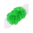 thumbnail image 2 of Cinturón elástico de doble flor de chiffon grande para mujer INSPIRE CHIC, corsé ancho elegante para vestido, 26.8x2.4 pulgadas, verde, 2 of 6