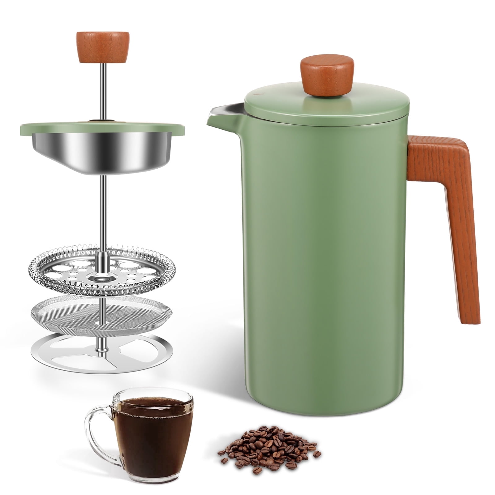 Mueller Stainless Steel Double Insulated 8-Cup French Press