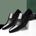thumbnail image 4 of RuiJiao Men's Formal Leather Shoes Breathable Mesh Business Oxfords with Buckle Detail Comfortable Low Heel Dress Shoes, 4 of 9