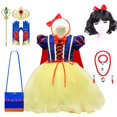 thumbnail image 1 of Vestido clásico de fantasía de Blancanieves para niñas, disfraz de princesa de Carnaval de Halloween, tutú de tul esponjoso, peluca para niños Fivean unisex, 1 of 2