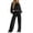 Black, variant on Tqcoqu Women's 2 Piece Set 2026,Solid Crop Crew Neck Sweatshirt & Elastic Waist Wide Leg Sweatpants 2 Piece Tracksuit Outfit Set,Casual Two Piece Outfit