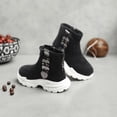 thumbnail image 5 of Purcolt Girls Fleece Lined Snow Booties Lightweight Casual Heart Decoration Round Toe Non-Slip Thick Sole Ankle Boots Comfort Slip-on Warm Flat Shoes with Side Zipper, 5 of 9