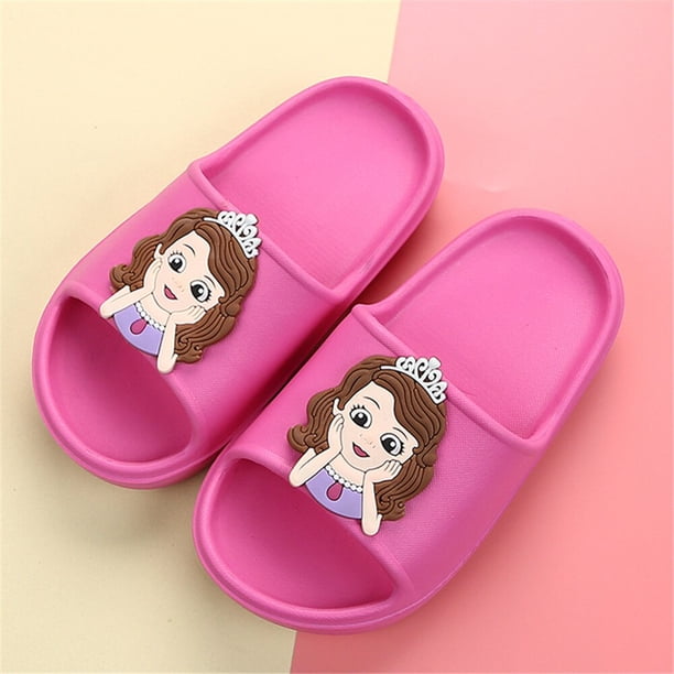Novedad de verano de Disney, sandalias para niños, zapatillas de verano con bonitas princesas de dibujos animados, zapatillas de baño antideslizantes resistentes al desgaste, plantilla 200 de 19,8 cm Gao Jinjia LED