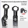 thumbnail image 2 of Langgg Tige de Guidon de Vélo Composants de Cadre de Vélo Remplacements Réglables Pièce d'Extension en Alliage d'Aluminium Composant Modifié Extension 90mm, 2 of 6