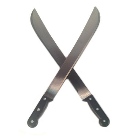 Set of 2 - Heavy Duty Machetes, 18" inch, Survival Knives for Home and Outdoors