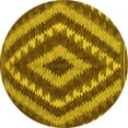 thumbnail image 1 of Ahgly Company Indoor Round Southwestern Yellow Country Area Rugs, 7' Round, 1 of 4