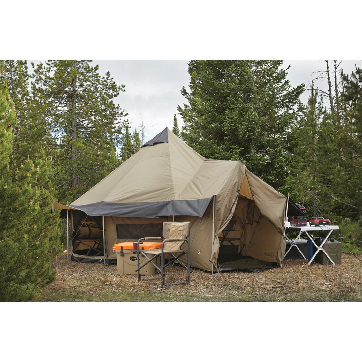 Guide Gear Base Camp Tent, Outdoor, Hiking, Hunting, Four Season