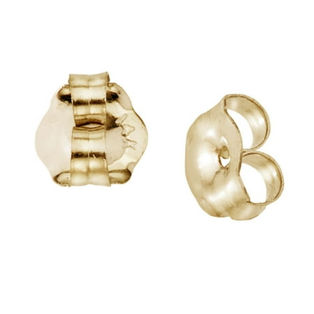 14k Yellow Gold Replacement Earring Backs Pair (6 mm ...