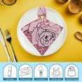 thumbnail image 6 of Shangniulu Table Cloth Napkins Floral Rose, Washable Reusable Dinner Napkin, Table Decor for Kitchen, Cocktail Party,Wedding, Banquet, Holiday 6 PCS, 6 of 7