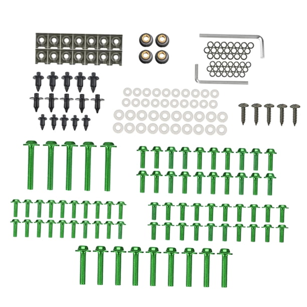 Kit completo de carros de tornillos de carenado de motocicleta 194 piezas Juego de kits de Eccomum Kit de Fasterners