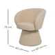 thumbnail image 2 of Ilios Innova | Silla Capri Giratoria 360° de Acento, Sillón Moderno Tapizado con Textura tipo Bouclé, Diseño Orgánico para Comedor, Sala o Recámara, Estructura de Madera Robusta, Color Beige, 2 of 9