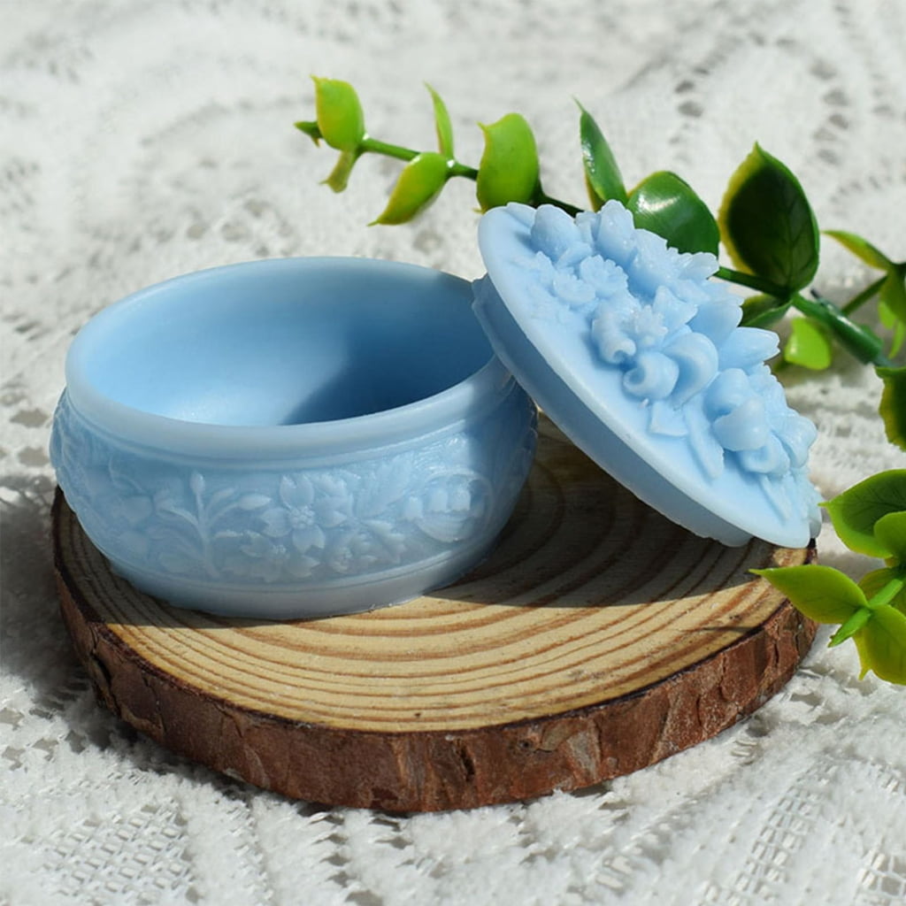 Yammee Rose Decorative Storage Box Container Molds Storage Box Silicone Mold for DIY Epoxy Resin Trinkets Holder Home Decor